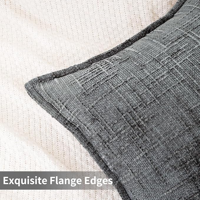 HPUK Fall Chenille Soft Throw Pillow Covers 18x18 Set of 2, Accent Cushion - Image 2