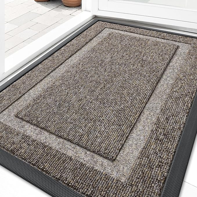 OLANLY Front Door Mat Indoor Outdoor Entrance, Waterproof All-Season, by OLANLY