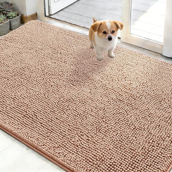 OLANLY Dog Door Mat for Muddy Paws 50x30, Absorbs Moisture and Dirt, Absorbent by OLANLY
