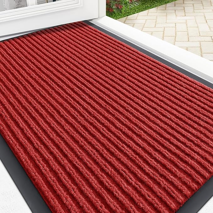 OLANLY Front Door Mat Indoor Outdoor Entrance, Waterproof Heavy Duty Doormat by OLANLY