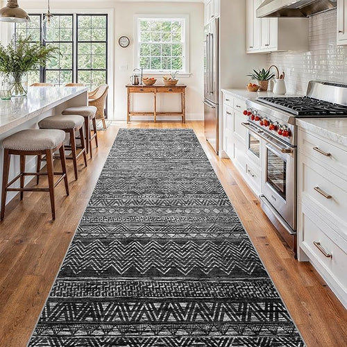 4x12 Washable Hallway Runner Rug：Moroccan Non-Slip Wide Runners - Image 2