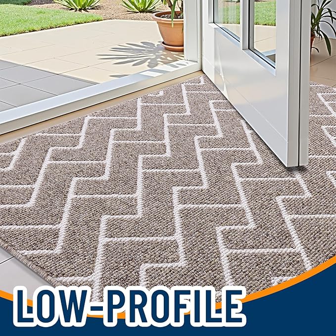 OLANLY Front Door Mat, Non-Slip Rubber Backing, Dirt Resistant and Absorbent - Image 3