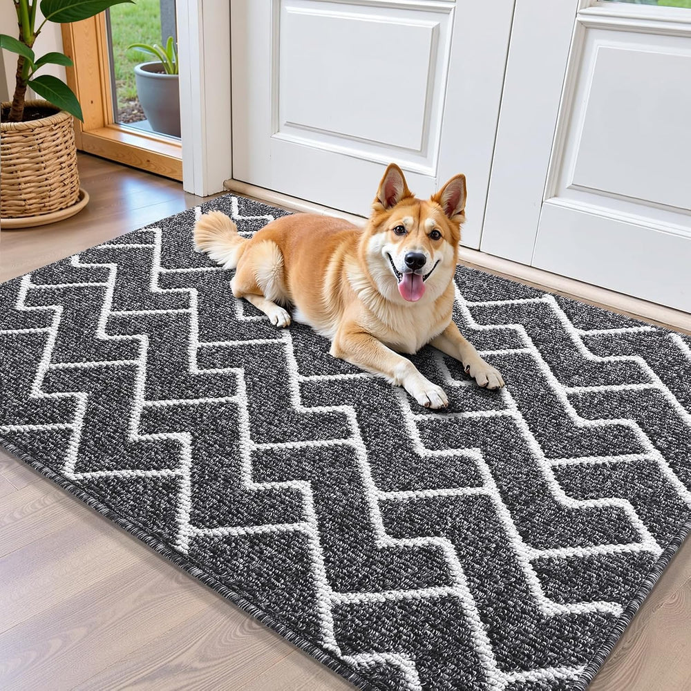 OLANLY Front Door Mat, Non-Slip Rubber Backing, Dirt Resistant and Absorbent