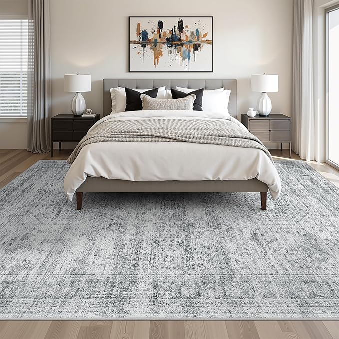 8x10 Area Rugs for Living Room, Non-Slip Backing Large Washable Rug for Nursery - Image 5
