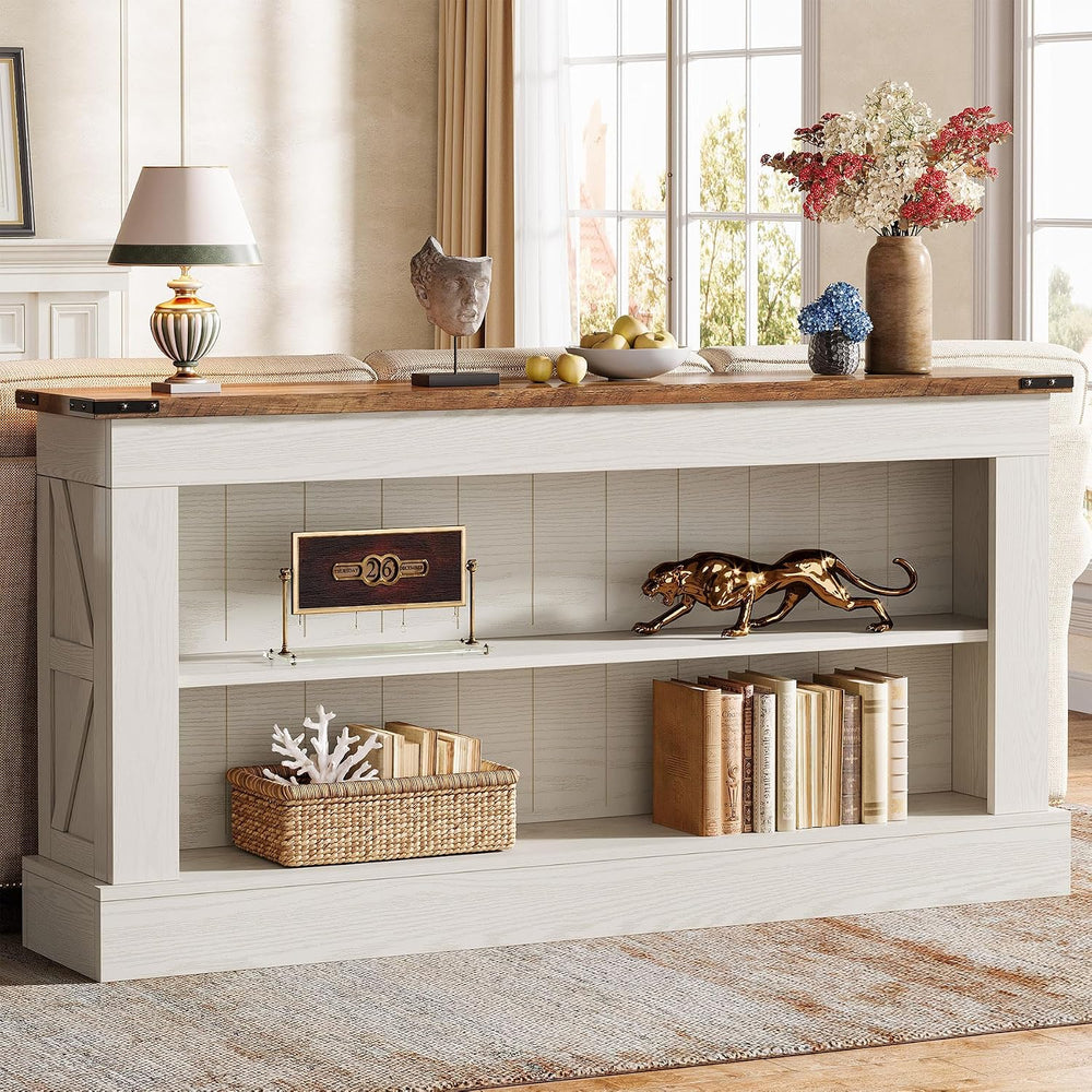 Tribesigns 63" Console Table, 3-Tier Entryway Table with Storage Shelves...