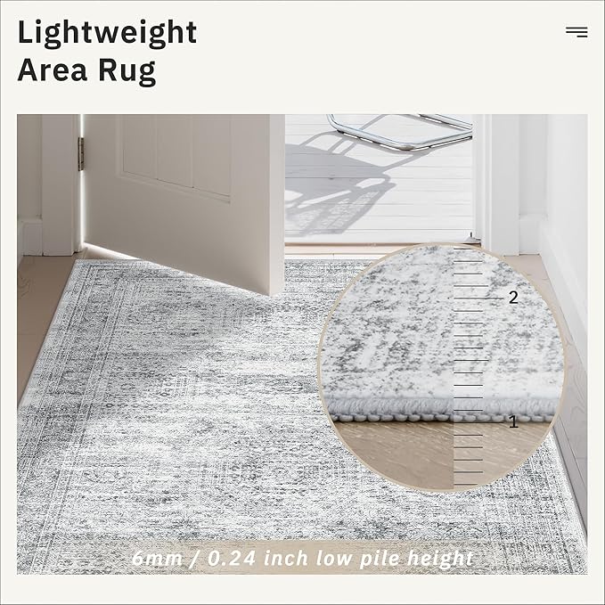 Runner Rug 2'6" x 12' Washable Non-Slip Runner Rugs - Image 7