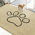 OLANLY Dog Door Mat for Muddy Paws 48x30, Paw Print Design, Absorbs Moisture by OLANLY