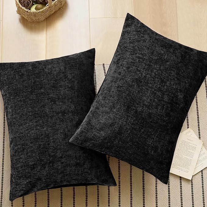 CaliTime Throw Pillow Covers Decorative 20 X 26 Inches Pack of 2 Cozy Chenille - Image 5