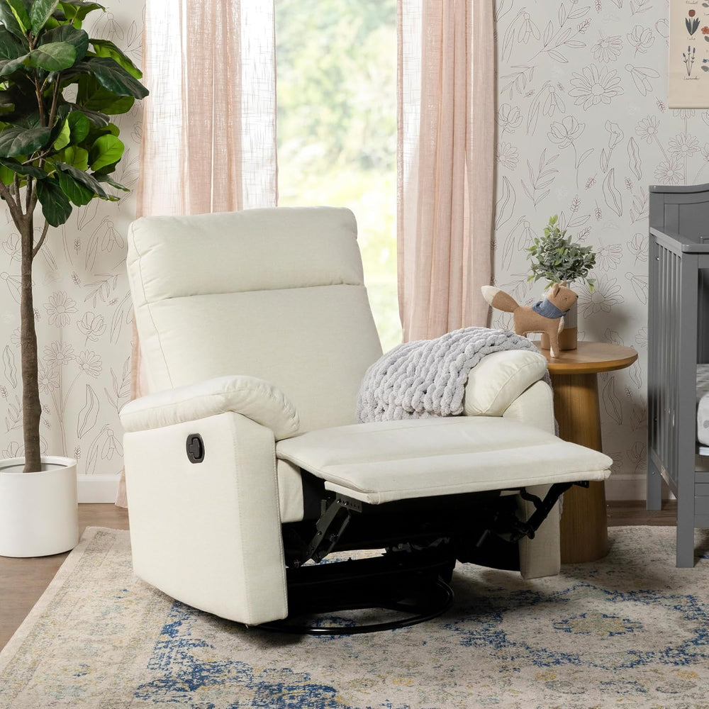 Davinci Suzy Swivel Recliner in Vanilla, GREENGUARD Gold & CertiPUR-US® C...