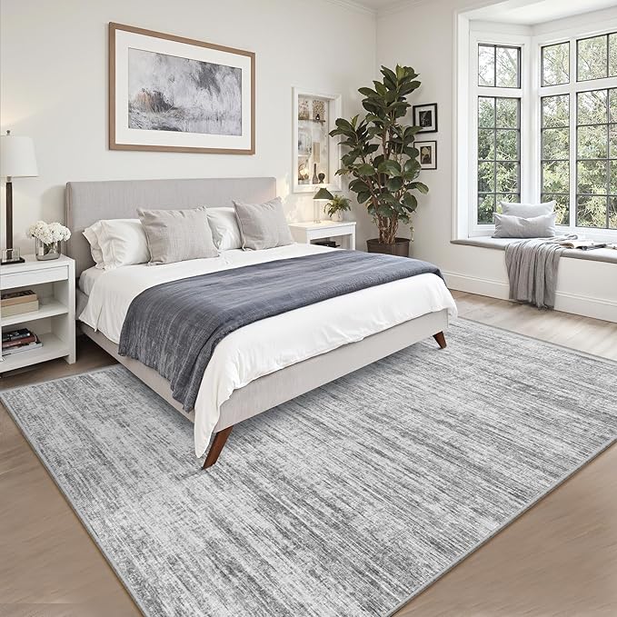 8x10 Area Rugs for Living Room, Modern Abstract Non-Slip Backing Washable Rugs - Image 7