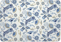 Blue and White Floral Tiger Dish Drying Mat, Chinoiserie Tiger Coffee Bar Mat by Unknown