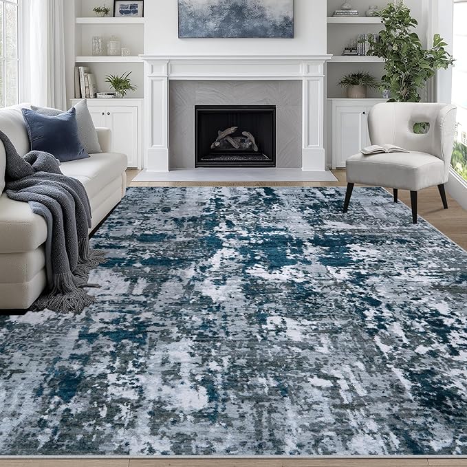 9x12 Area Rugs for Living Room Rug Washable: Abstract Large Rug for Dining Room by Aelenmu