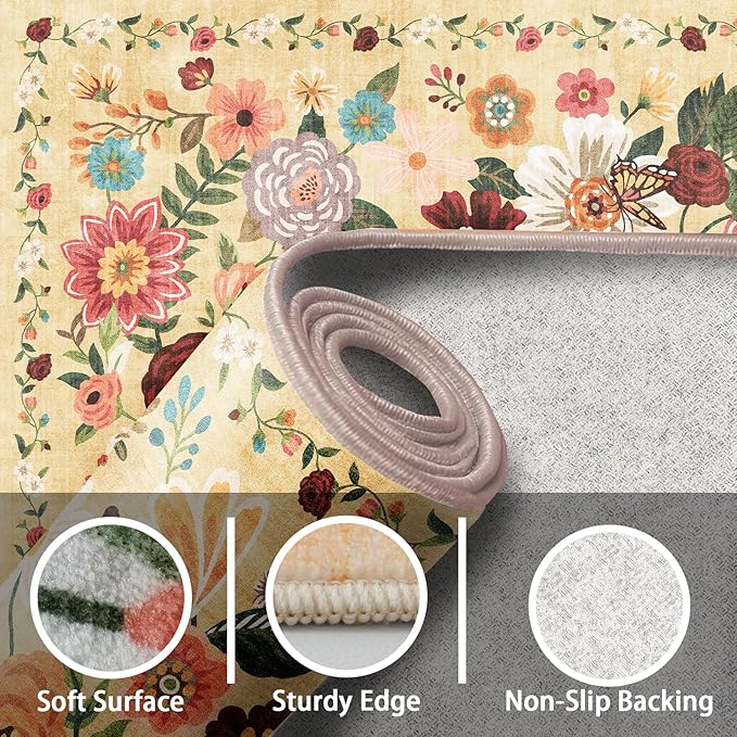 Rug for Hallways Kitchen Rug 2x8, Non Slip Washable Rugs - Image 4