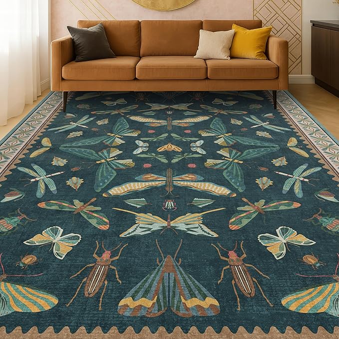 Hazo Haus Oriental Blue and Green Area Rugs - Image 6