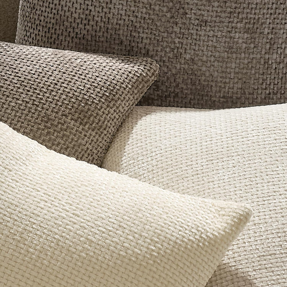 Couch Throw Pillow Covers 18x18 Inch Pack of 4 Neutral Light Brown Soft Decor...