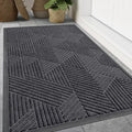 Smiry Front Door Mat Outside Entrance, Heavy Duty Sturdy Natural Rubber Doormat by Smiry