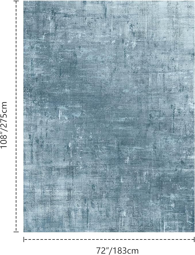 Latte&Fog 6x9 Area Rugs for Living Room Bedroom, Boho Non Slip Low Pile Carpet - Image 2