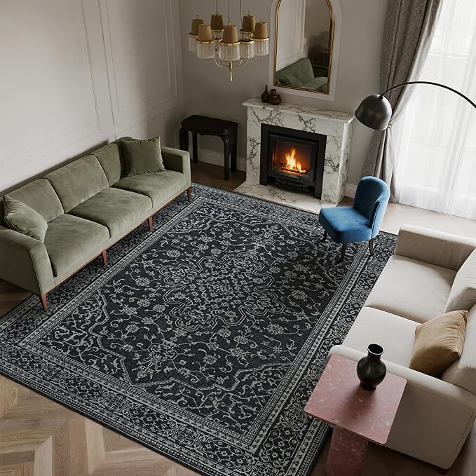 Washable Rugs 8x10 Area Rugs for Living Room, Dining Room- Soft Low Pile - Image 7