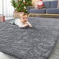 OLANLY Area Rugs for Living Room Bedroom, Machine Washable 4x5.9 ft Soft Fluffy by OLANLY