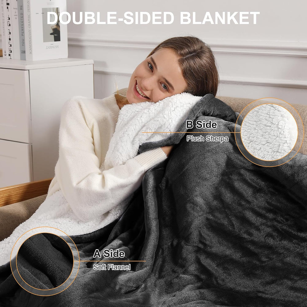 King Size Heated Blanket 100''X90'' Dual Control Heating Blan...