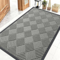 OLANLY Front Door Mat Outside Entrance 47x32, Heavy Duty Sturdy Natural Rubber by OLANLY