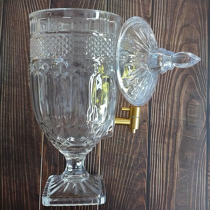 1.3 Gallon Glass Drink Dispenser, Glass Beverage Dispenser