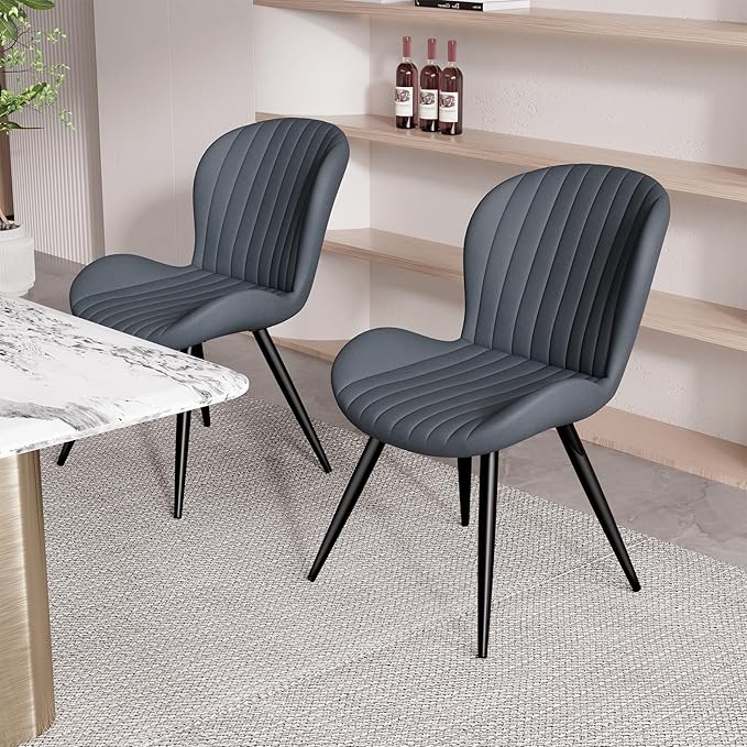 Nalupatio Dining Chairs Set of 2, Modern Dining Room Chairs Comfy Backrest Th...