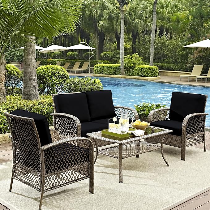 8Pcs Outdoor Cushion Covers, Patio Cushion Covers, Stretch Elastic Slipcovers - Image 6