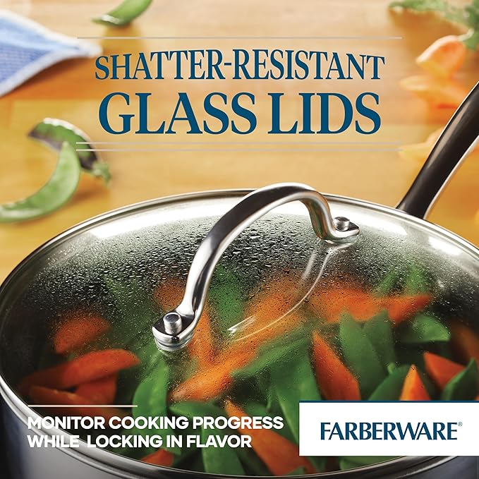 Farberware Millennium Stainless Steel Nonstick Cookware Set, 10-Piece Pot and - Image 4