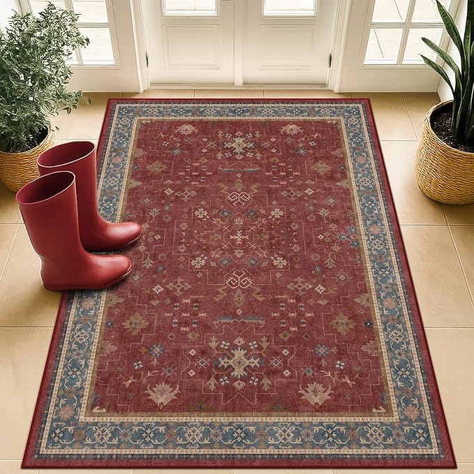 Washable 3x4 Rugs for Entryway by HazoHaus