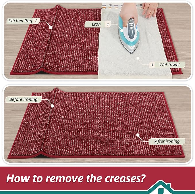 BEQHAUSE Kitchen Runner Rugs 24"x60", Non-Slip Kitchen Mats - Image 9