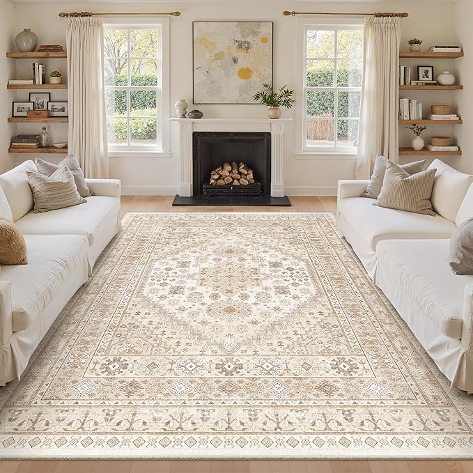zesthome 10x12 Area Rugs, Stain Resistant Washable Rug, Ultra-Thin Rugs by Zesthome