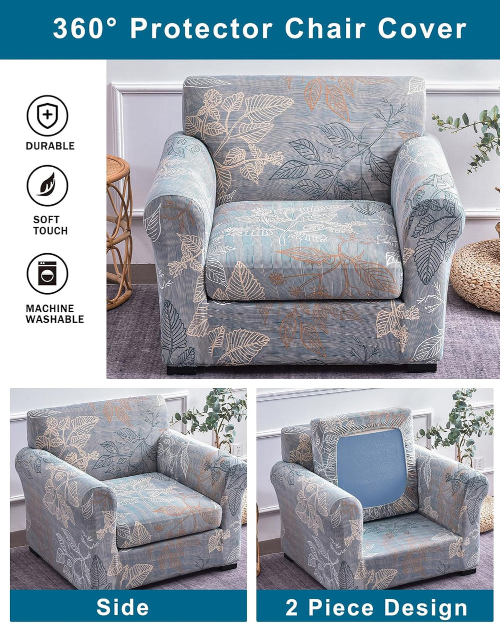 CRFATOP Armchair Chair Covers for Living Room Sofa Couch Slipcover,19