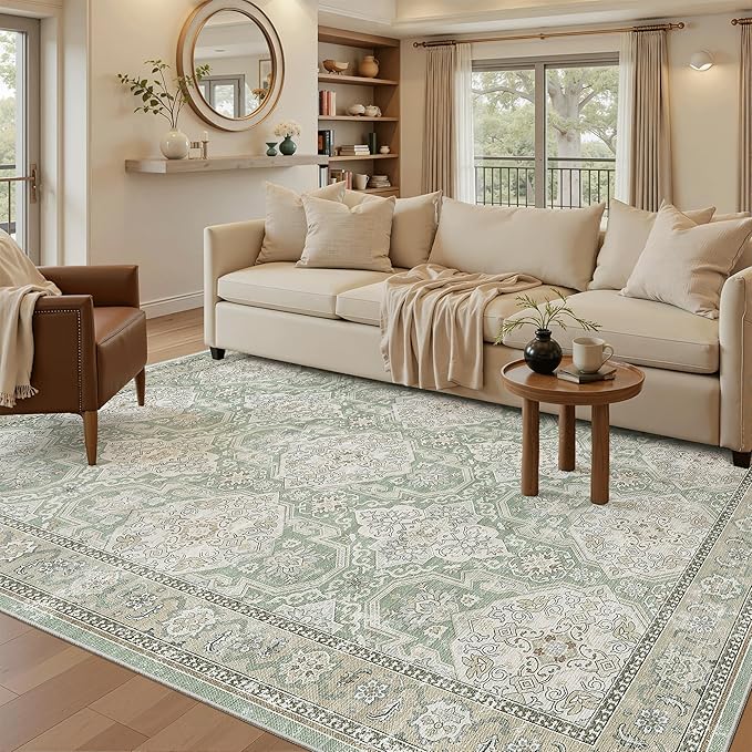 6x9 Area Rug for Living Room Washable 6x9 Rug Non-Slip Modern Rugs for Bedroom by Soalmost