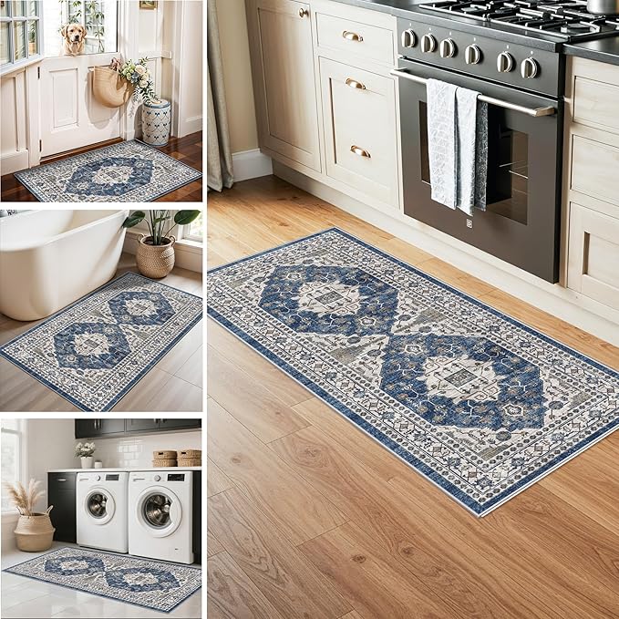 Washable 4-Piece Kitchen Floor Mats: Farmhouse Non-Slip Kitchen Sink Rug Easy - Image 5
