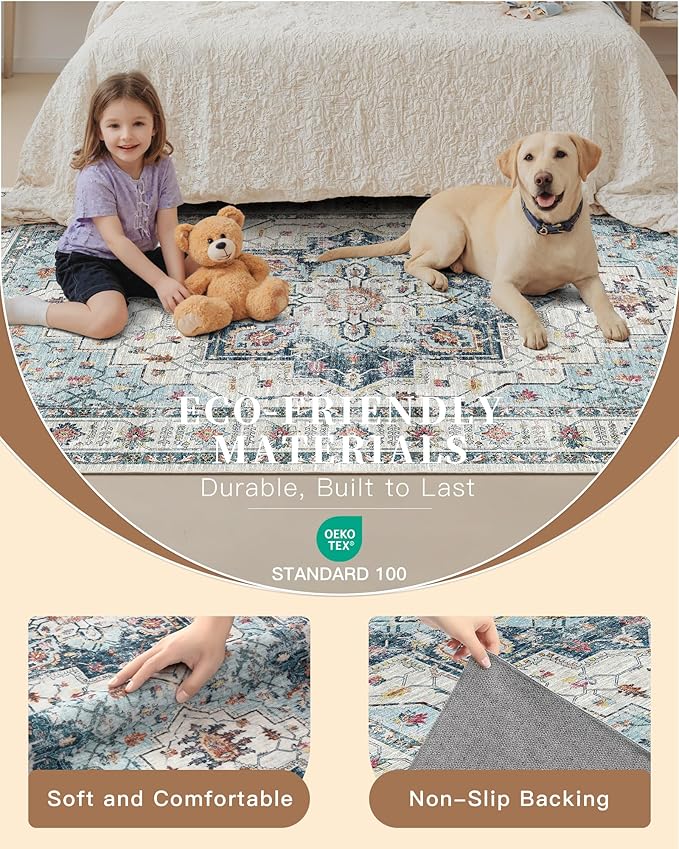 Madane Hallway Runner Rug 2x12, Extra Long Washable Runner Rugs - Image 6