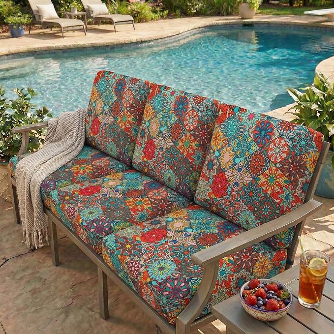 hyha Printed Couch Cushion Covers, Floral Sofa Covers Washable - Image 7