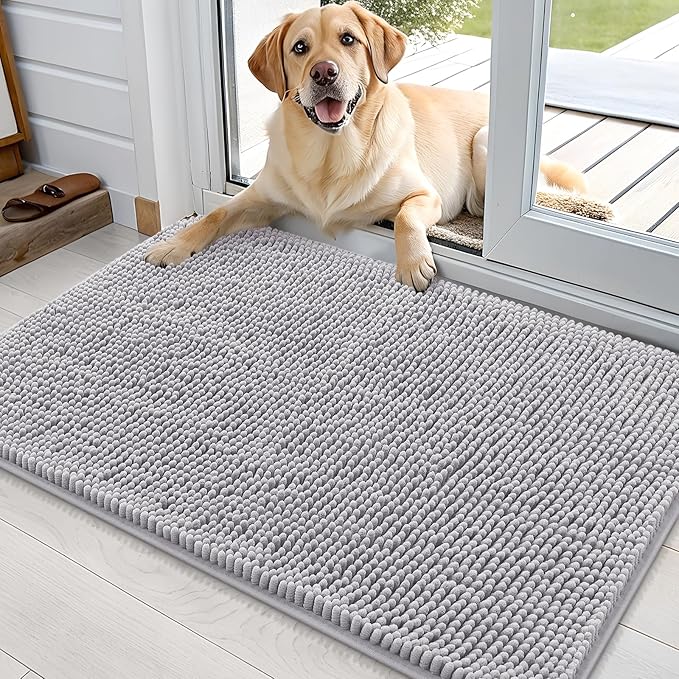 OLANLY Dog Door Mat for Muddy Paws 36x24, Absorbs Moisture and Dirt, Absorbent by OLANLY