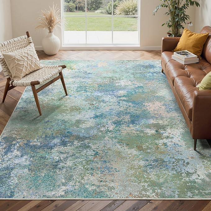 Area Rugs 8x10 for Living Room Bedroom, Modern Abstract Machine Washable Rug - Image 2