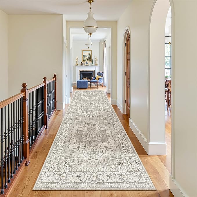 Madane 3x12 Hallway Runner Rug, Non Slip Washable 12ft Runner - Image 2