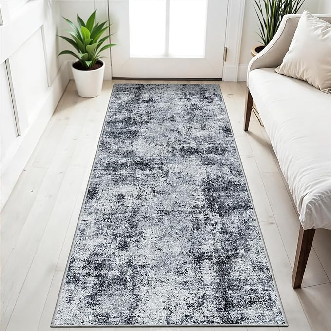3x6 Washable Entryway Runner Rug: Non Slip Wide Hallway Runners Easy-to-Clean - Image 2