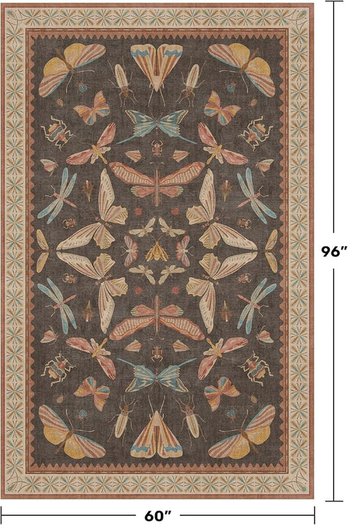 5x8 Brown Rugs for Living Room, Soft Boho Rugs for Bedroom, Non Slip Dining - Image 2
