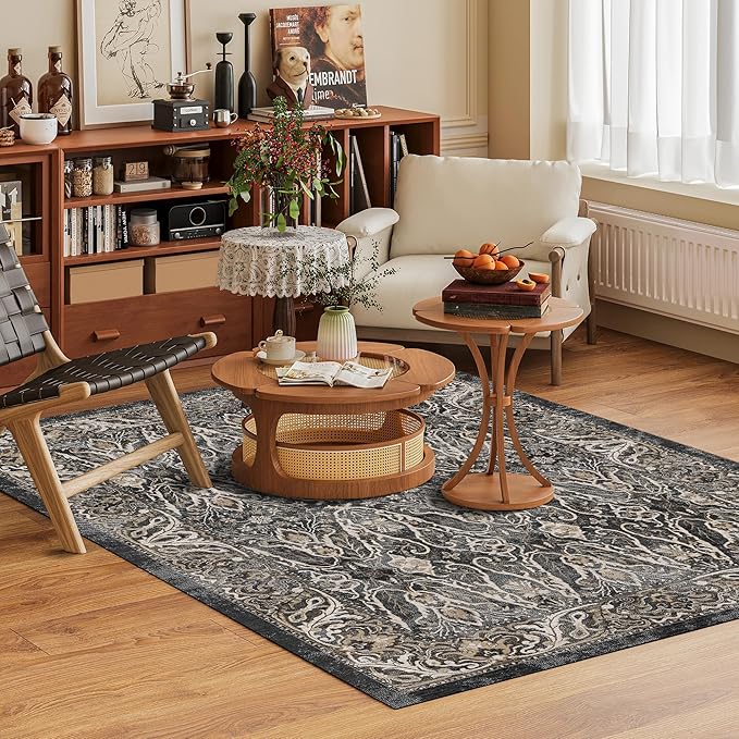 Washable Area Rug 3' x 5 ' Vintage Traditional Persian Mat - Image 2