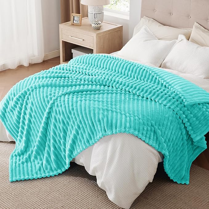 Bedsure GentleSoft Blue Queen Blanket - Image 5