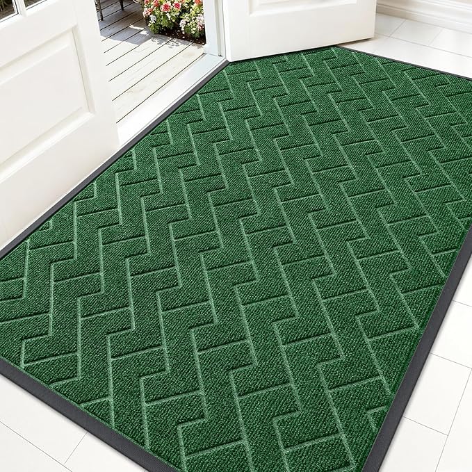 OLANLY Front Door Mat Indoor Outdoor Entrance, Waterproof All-Season, by OLANLY