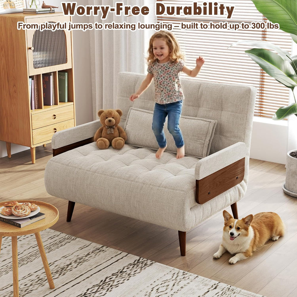 JASIWAY 3 in 1 Convertible Sleeper Chair, 45" Futon Sofa for Small Spaces