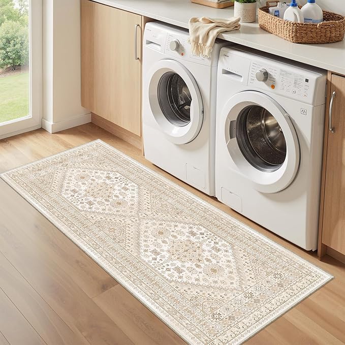 zesthome 2x6 Runner Rug for Hallways, Machine Washable Rug, Non Slip Vintage - Image 9