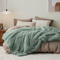Bedsure GentleSoft Fluffy Sage Green King Size Blanket by BEDSURE