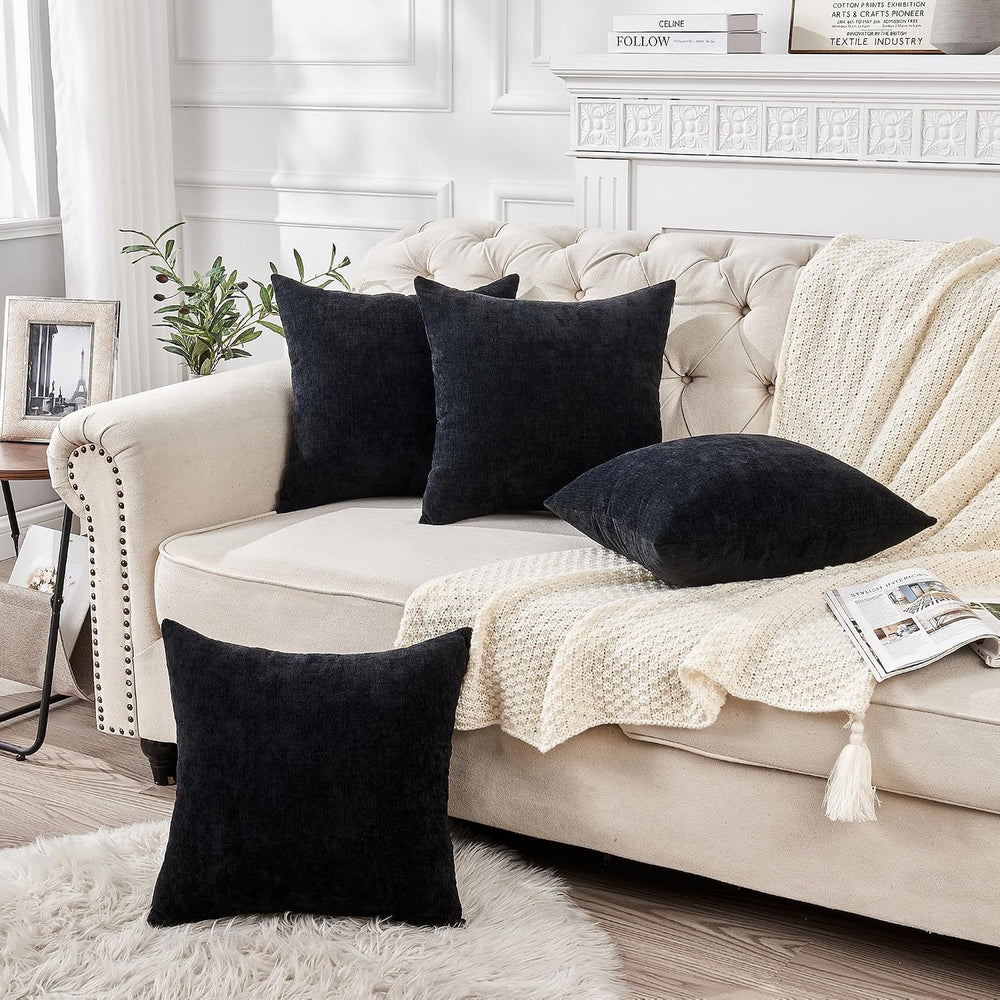 GAWAMAY Decorative Square Throw Pillow Covers 18"x18" Inch Set of 4...