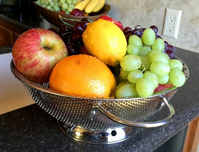 DLD Stainless Steel Micro-Perforated 5-Quart Colander - Image 8